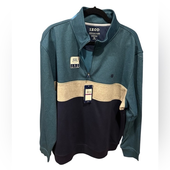 Izod smoke pearl half zip sweatshirt size 2XL - Picture 2 of 7